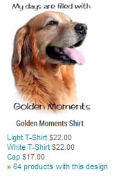 golden retriever t-shirts