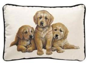 Golden Retriever Puppies Pillow